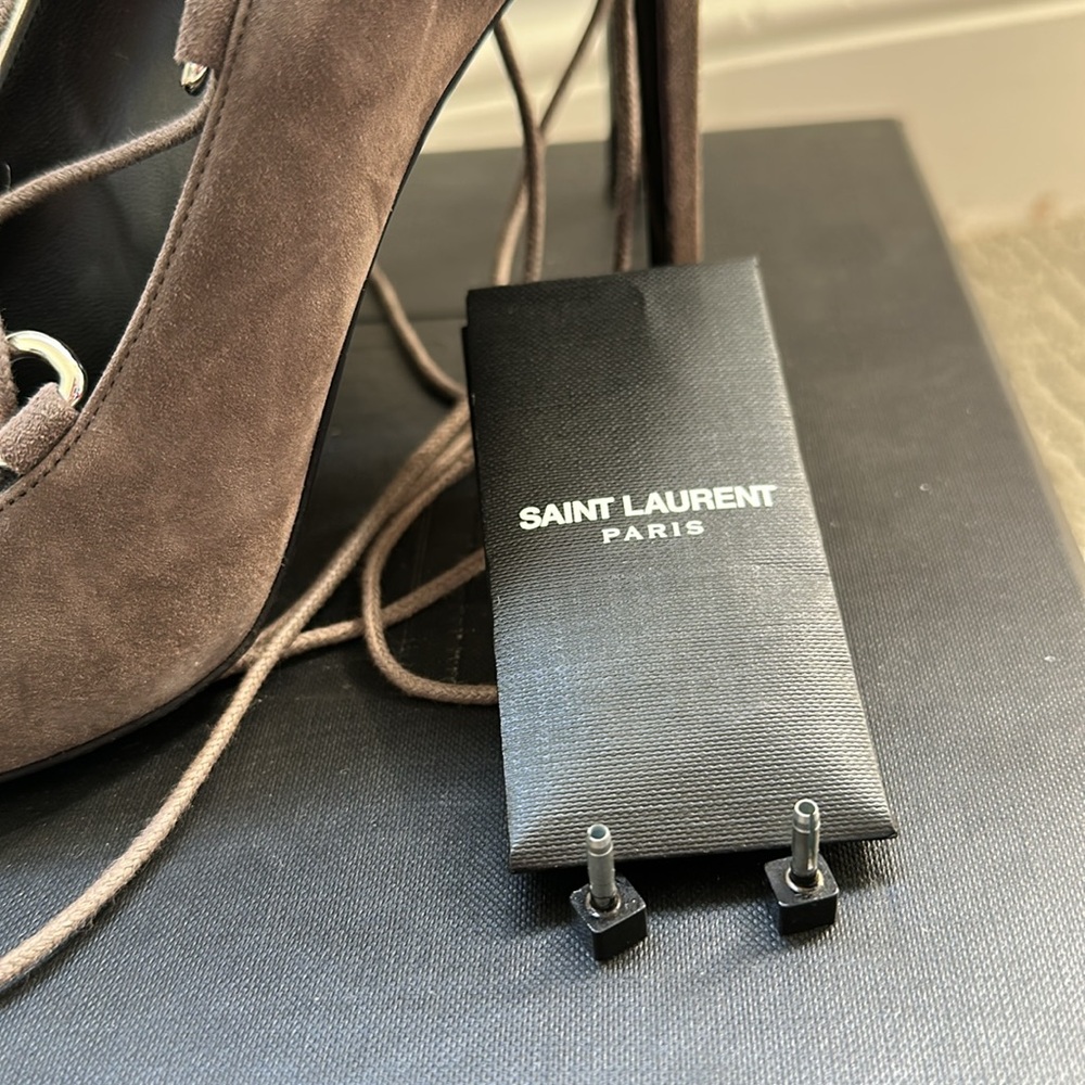 Saint Laurent Lace Up Heels Size 39.5 or 9.5 - Picture 7 of 7